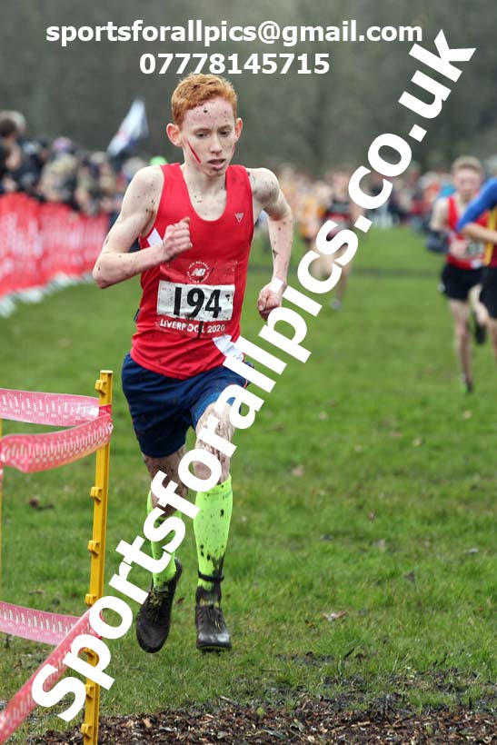 Junior boys, 2020 New Balance English Schools Champs., Sefton Park, Liverpool. Photo: David T. Hewitson/Sports for All Pics